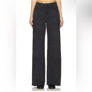 Good American Good Ease Jeans Black Wide-Leg Jeans loose fit Revolve NWT 29 8